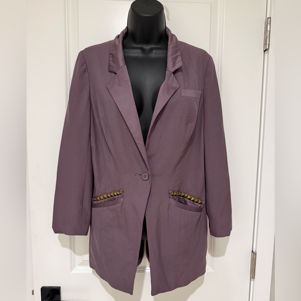 Free People Studded Pocket Detail Blazer